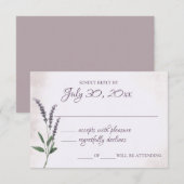 Kaart van Lavender Wedding Response (Voorkant / Achterkant)
