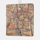  kaart van Leadville CO Keramisch Ornament (Links)