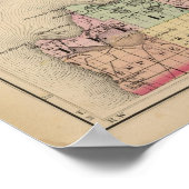 Kaart van Leelanau County, Michigan Poster (Hoek)