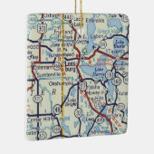  kaart van Leesburg FL Keramisch Ornament (Rechts)