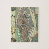 Kaart van Leipzig uit "Civitates Orbis Terrarum" d Legpuzzel (Verticaal)