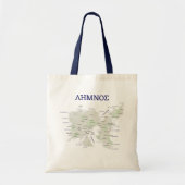 Kaart van Lemnos in het Grieks Tote Bag (Voorkant)