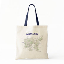 Kaart van Lemnos in het Grieks