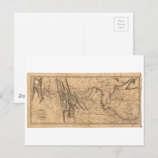 Kaart van Lewis & Clark in Western Amerika 1814 (Voorkant / Achterkant)