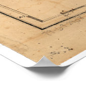 Kaart van Lewis & Clark in Western Amerika 1814 Poster (Hoek)