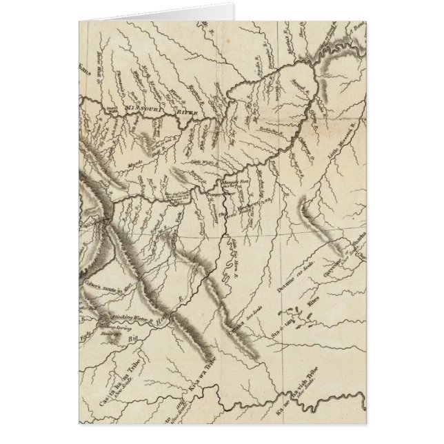 Kaart van Lewis en Clark's Track (Voorkant)