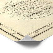 Kaart van Lewis en Clark's Track Poster (Hoek)