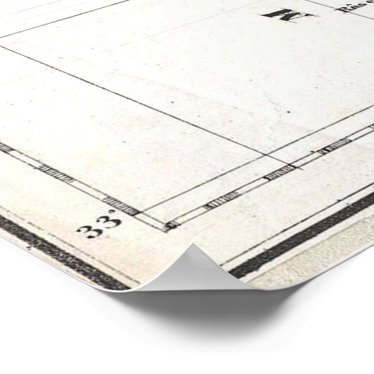  kaart van Libanon (1856) Poster (Hoek)