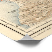 kaart van Libanon (1862) Poster (Hoek)