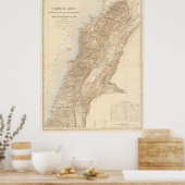kaart van Libanon (1862) Poster (Keuken)