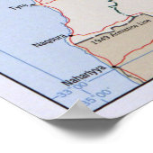 Kaart van Libanon (2002) Poster (Hoek)