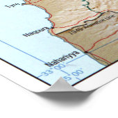 Kaart van Libanon (2002) Poster (Hoek)