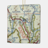  kaart van Libby MT Keramisch Ornament (Links)