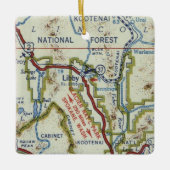  kaart van Libby MT Keramisch Ornament (Voorkant)