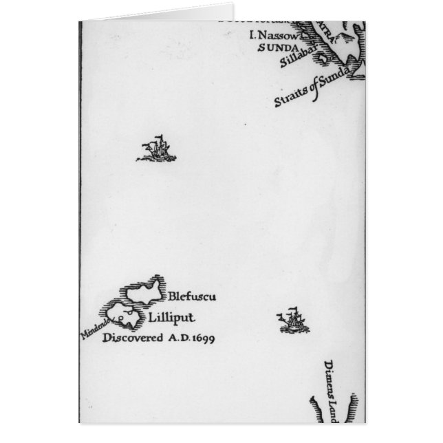 Kaart van Lilliput en Blefuscu (Voorkant)