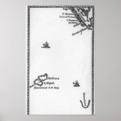 Kaart van Lilliput en Blefuscu Poster (Voorkant)