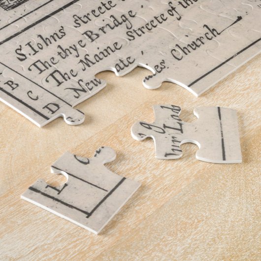  kaart van Limerick Ierland (1618) Legpuzzel (Zijkant)