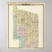 Kaart van Lincoln County Poster (Voorkant)