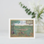 Kaart van Linz, van "Civitates Orbis Terrarum" doo (Staand voorkant)