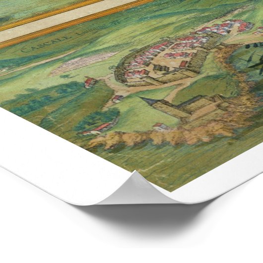 Kaart van Lissabon en Cascais uit 'Civitates Orbis Poster (Hoek)