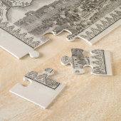  kaart van Lissabon Portugal (1844) Legpuzzel (Zijkant)