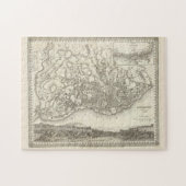  kaart van Lissabon Portugal (1844) Legpuzzel (Horizontaal)
