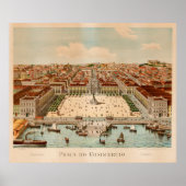  kaart van Lissabon Portugal (1860) Poster (Voorkant)