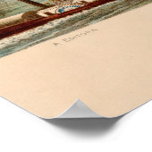  kaart van Lissabon Portugal (1860) Poster (Hoek)