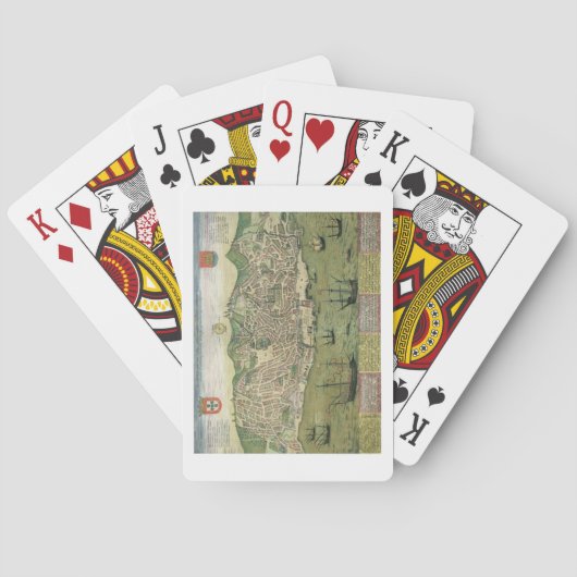 Kaart van Lissabon, van "Civitates Orbis Terrarum" (Achterkant)