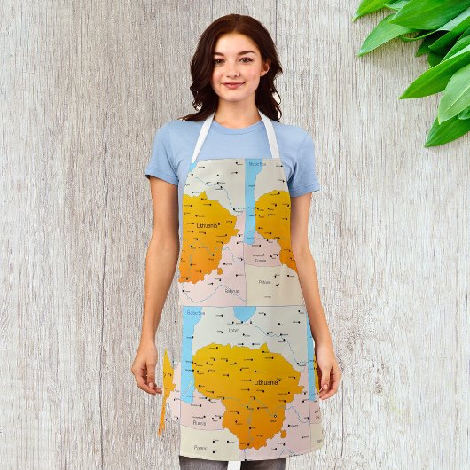 Kaart van Litouwen Schort