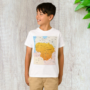 Kaart van Litouwen T-shirt