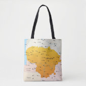 Kaart van Litouwen Tote Bag (Voorkant)