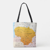 Kaart van Litouwen Tote Bag (Achterkant)