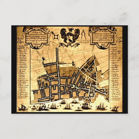 Kaart van Liverpool, 1725 (Voorkant)