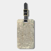  kaart van Liverpool England (1836) Bagagelabel (Voorkant verticaal)