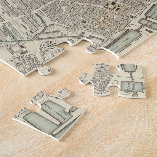  kaart van Liverpool England (1836) Legpuzzel (Zijkant)