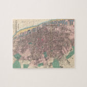 kaart van Liverpool England (1890) Legpuzzel (Horizontaal)