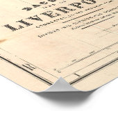  kaart van Liverpool England (1890) Poster (Hoek)