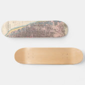  kaart van Liverpool England (1890) Skateboard (Horizontaal)