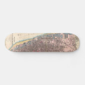  kaart van Liverpool England (1890) Skateboard (Horizontaal)