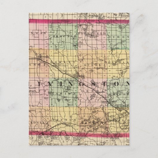 Kaart van Livingston County, Michigan (Voorkant)