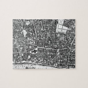  kaart van Londen (1677) Legpuzzel