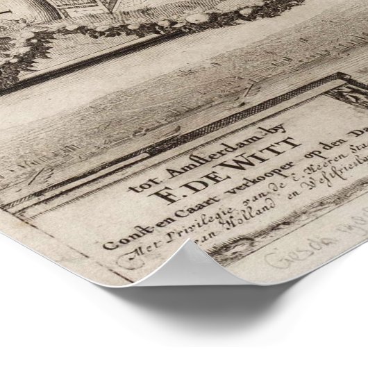  kaart van Londen (1693) Poster (Hoek)