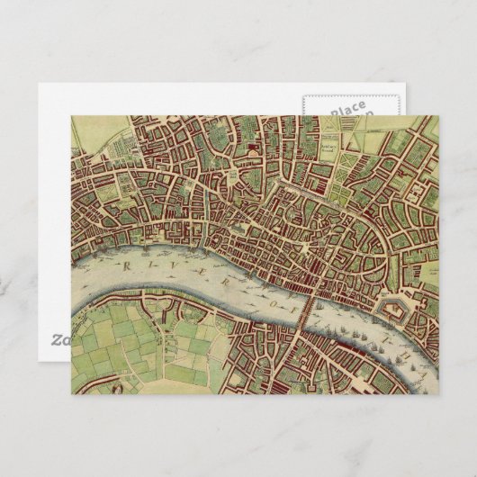 kaart van Londen (17e eeuw) (Voorkant / Achterkant)