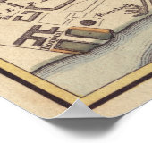  kaart van Londen (1807) Poster (Hoek)