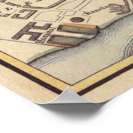 kaart van Londen (1807) Poster (Hoek)