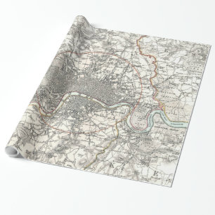  kaart van Londen (1832) Cadeaupapier