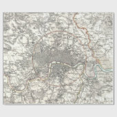  kaart van Londen (1832) Cadeaupapier (Vlak)