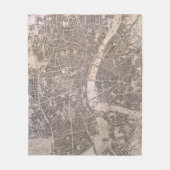 kaart van Londen (1845) Fleece Deken (Voorkant)
