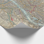  kaart van Londen (1848) Cadeaupapier (Hoek)